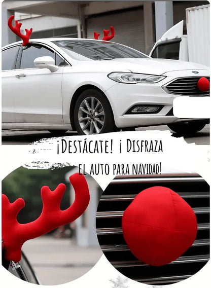 Reno Car | Disfraz de reno para tu auto